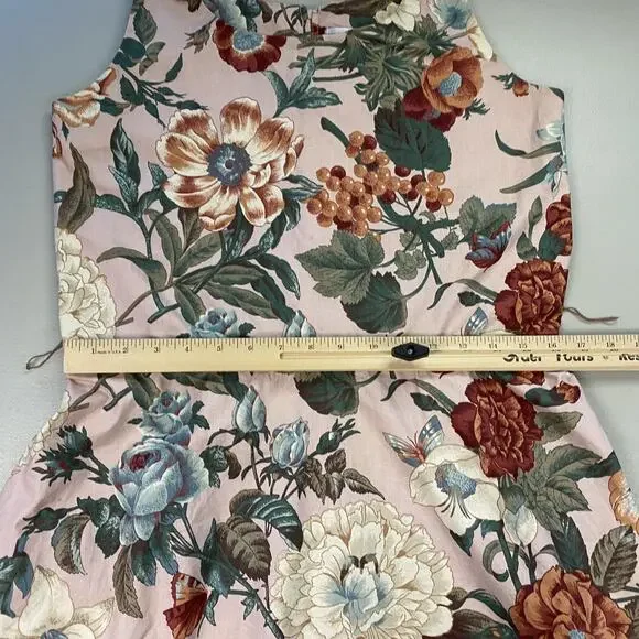 Vtg Sabino Dress Womens Medium Romantic Botanical Floral Cottagecore 80s Pockets - Picture 10 of 16